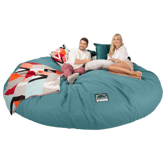 Lounge Pug, Pouf Sacco Gigante Titanico XXXXXL, C5000L CloudSac, Imbottito Di Fiocchi Di Lattice e Poliestere, Tessuto in Lana Interalli Acqua