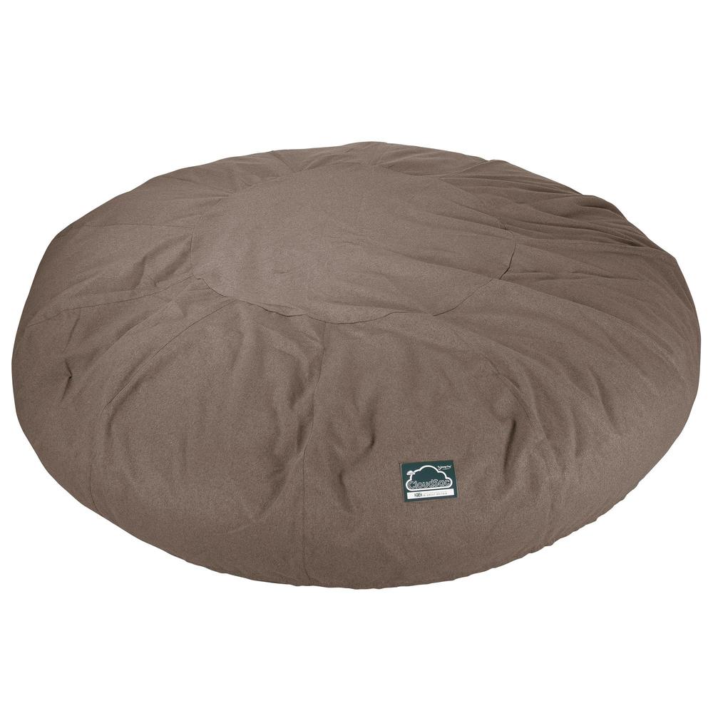 Lounge Pug, Pouf Sacco Gigante Titanico XXXXXL, C5000L CloudSac, Imbottito Di Fiocchi Di Lattice e Poliestere, Tessuto in Lana Interalli Biscotto