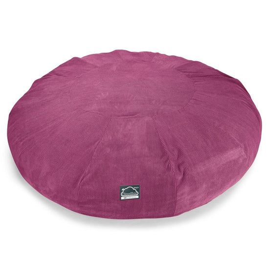 Lounge Pug, Pouf Sacco Gigante Titanico XXXXXL, C5000L CloudSac, Imbottito Di Fiocchi Di Lattice e Poliestere, Pompon Rosa