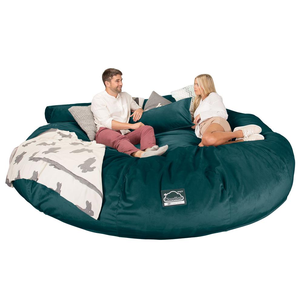 Lounge Pug, Pouf Sacco Gigante Titanico XXXXXL, C5000L CloudSac, Imbottito Di Fiocchi Di Lattice e Poliestere, Velluto Alzavola