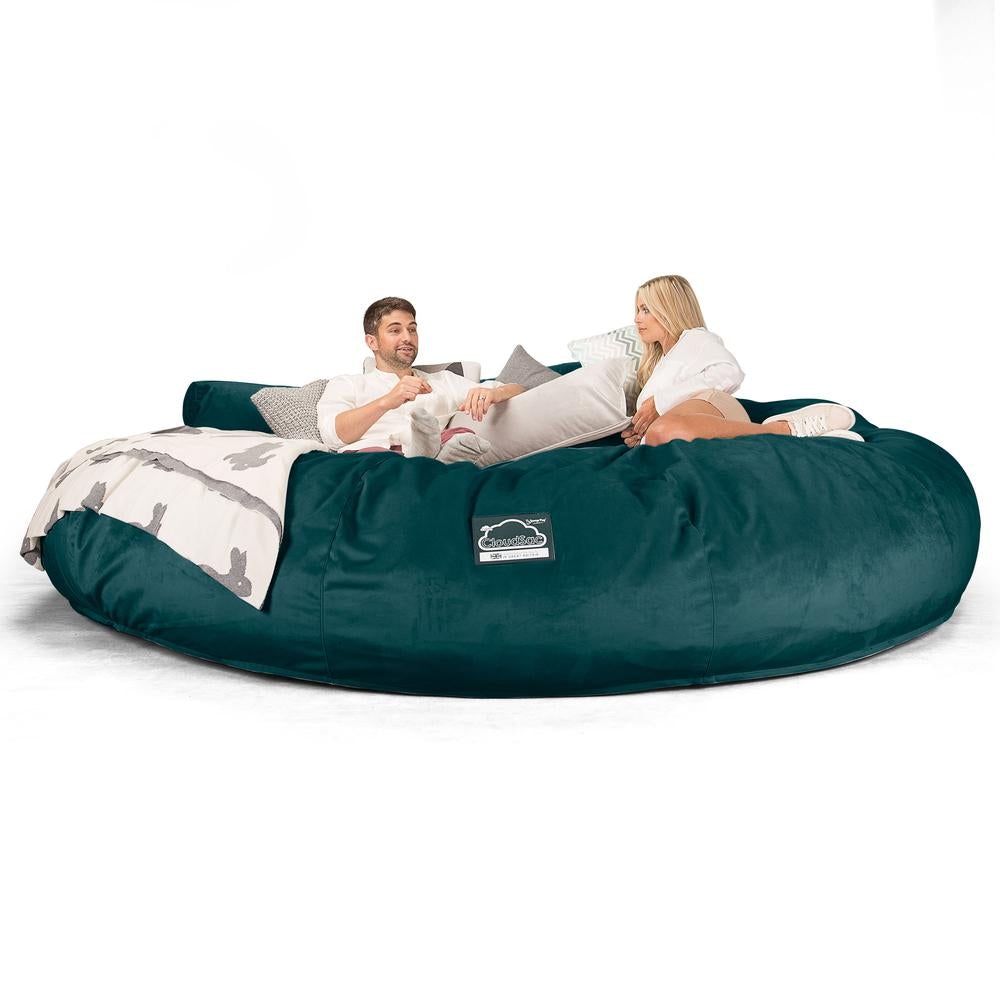 Lounge Pug, Pouf Sacco Gigante Titanico XXXXXL, C5000L CloudSac, Imbottito Di Fiocchi Di Lattice e Poliestere, Velluto Alzavola