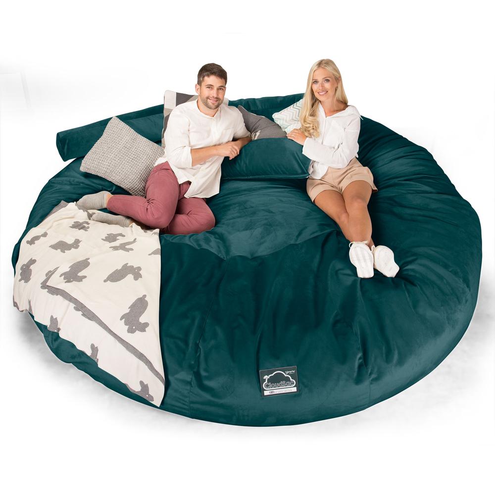 Lounge Pug, Pouf Sacco Gigante Titanico XXXXXL, C5000L CloudSac, Imbottito Di Fiocchi Di Lattice e Poliestere, Velluto Alzavola