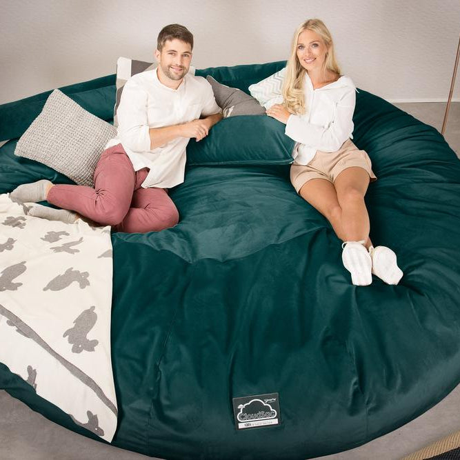 Lounge Pug, Pouf Sacco Gigante Titanico XXXXXL, C5000L CloudSac, Imbottito Di Fiocchi Di Lattice e Poliestere, Velluto Alzavola