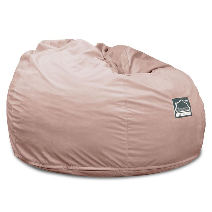 Lounge Pug, Pouf Sacco Gigante XL, C510L CloudSac, Imbottito Di Fiocchi Di Lattice e Poliestere, Velluto Rosa