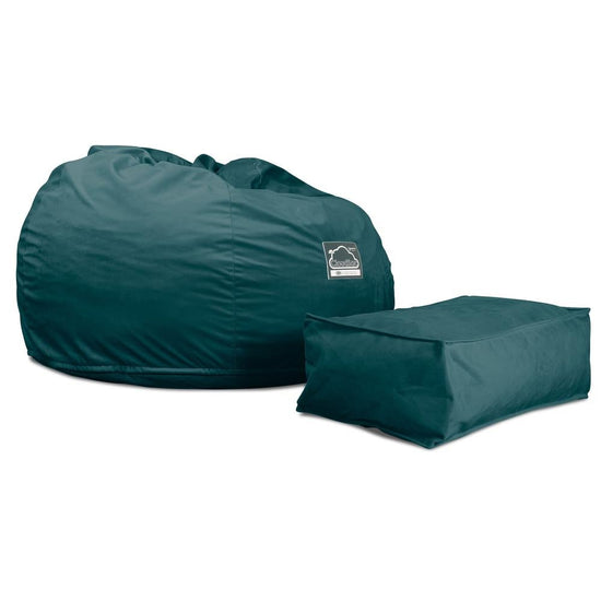 Lounge Pug, Pouf Sacco Gigante XL, C510L CloudSac, Imbottito Di Fiocchi Di Lattice e Poliestere, Velluto Alzavola