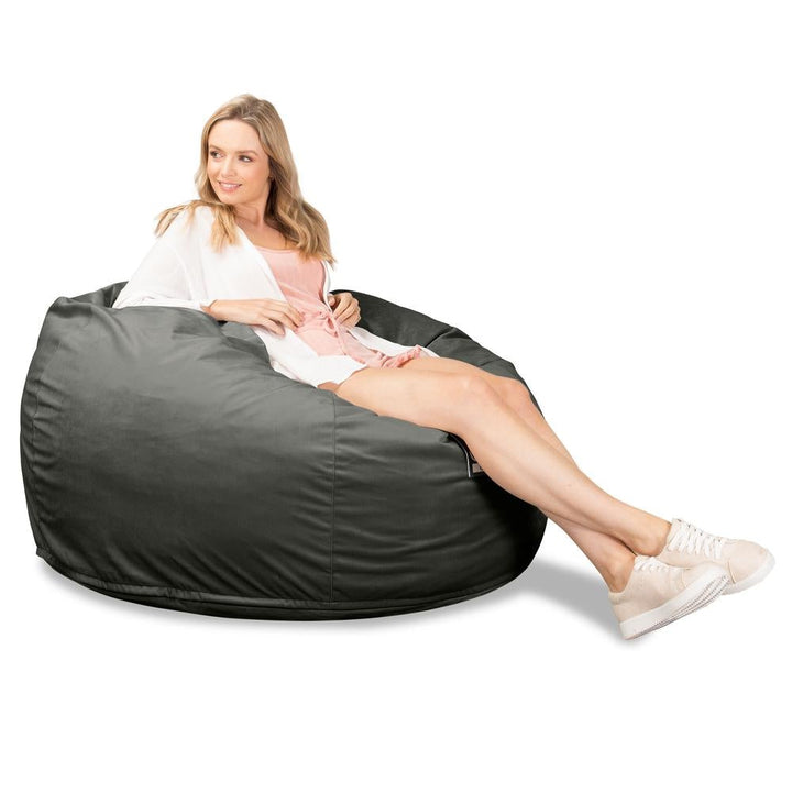 Lounge Pug, Pouf Sacco Gigante XL, C510L CloudSac, Imbottito Di Fiocchi Di Lattice e Poliestere, Velluto Grafite