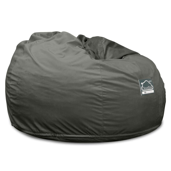 Lounge Pug, Pouf Sacco Gigante XL, C510L CloudSac, Imbottito Di Fiocchi Di Lattice e Poliestere, Velluto Grafite