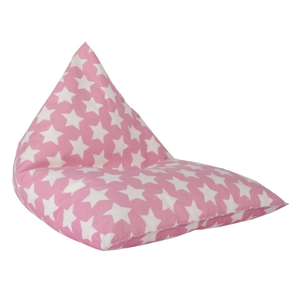 LOUNGE PUG, Pouf Poltrona Relax Per Bambini, Sacco, Motivo per Bambini - Stella Rosa