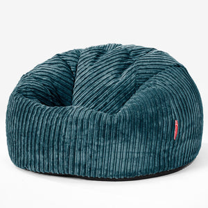 Pouf Sacco Per Bambini, C200L CloudSac, Imbottito Di Fiocchi Di Lattice e Poliestere 2-12 anni - Velluto a Coste Tiglio