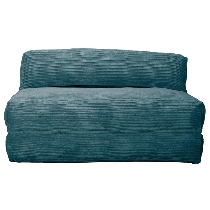 Lounge Pug, Avery, Poltrona Futon, Doppio, Velluto a Coste Egeo Blu