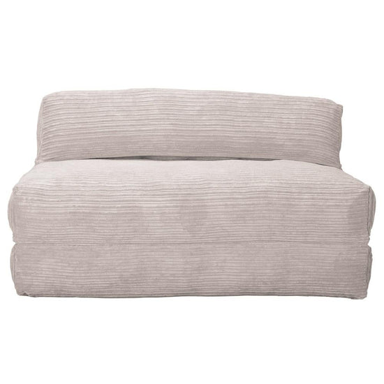 Lounge Pug, Avery, Poltrona Futon, Doppio, Velluto a Coste Avorio