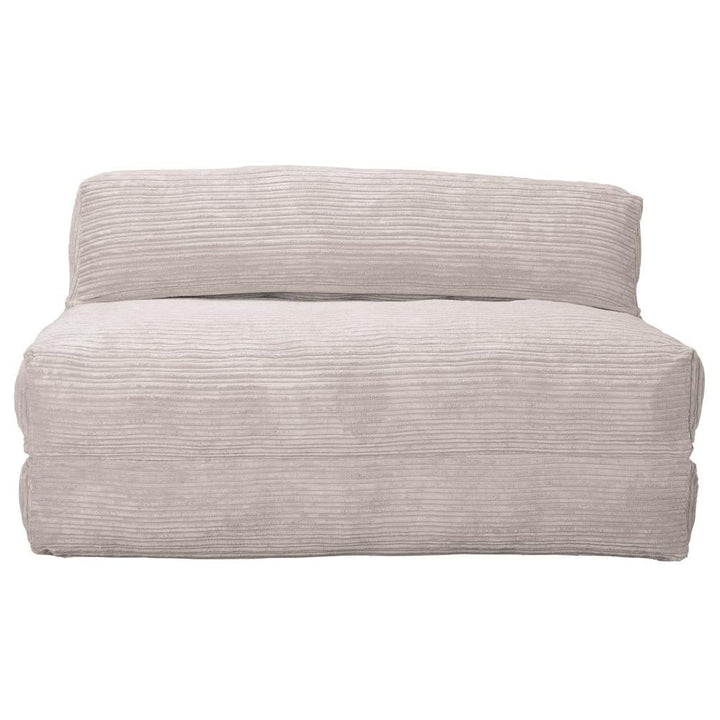 Lounge Pug, Avery, Poltrona Futon, Doppio, Velluto a Coste Avorio