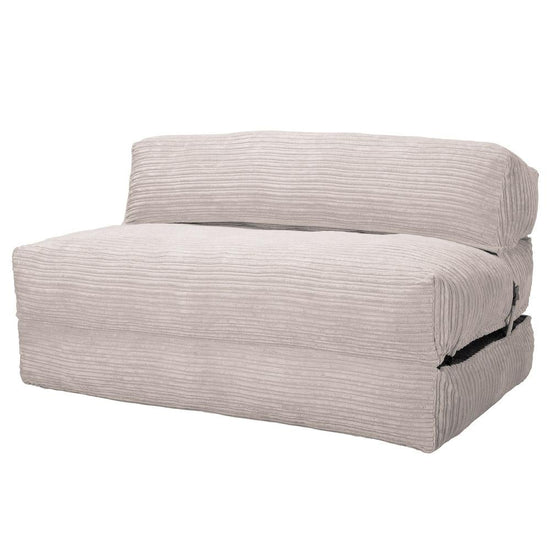 Lounge Pug, Avery, Poltrona Futon, Doppio, Velluto a Coste Avorio