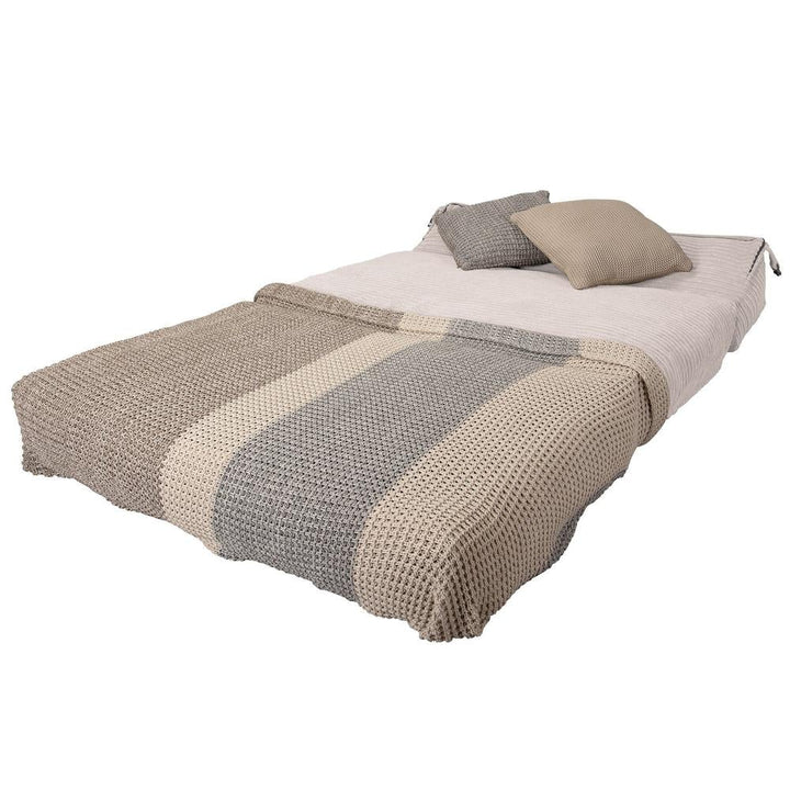 Lounge Pug, Avery, Poltrona Futon, Doppio, Velluto a Coste Avorio
