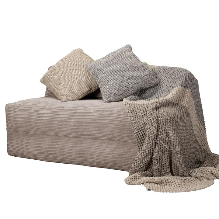 Lounge Pug, Avery, Poltrona Futon, Doppio, Velluto a Coste Visone