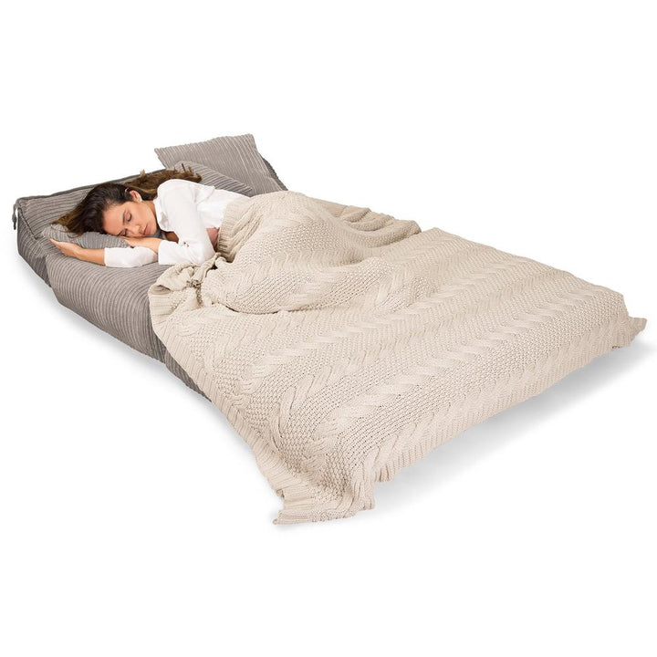 Lounge Pug, Avery, Poltrona Futon, Doppio, Velluto a Coste Visone