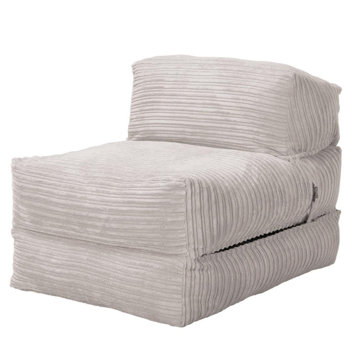 Lounge Pug, Avery, Poltrona Futon, Singolo, Velluto a Coste Avorio