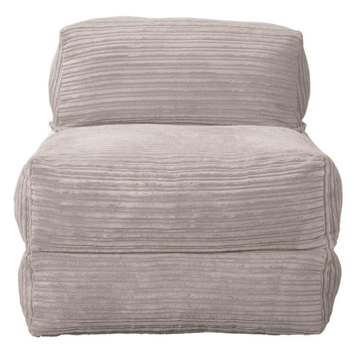 Lounge Pug, Avery, Poltrona Futon, Singolo, Velluto a Coste Avorio