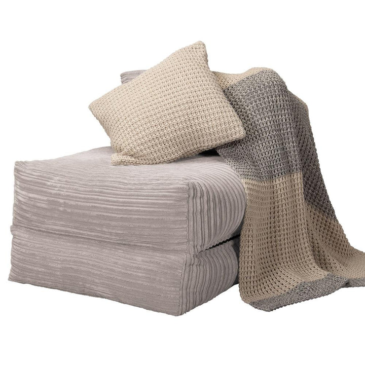 Lounge Pug, Avery, Poltrona Futon, Singolo, Velluto a Coste Avorio