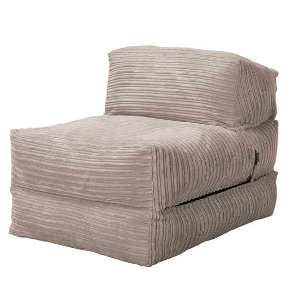 Lounge Pug, Avery, Poltrona Futon, Singolo, Velluto a Coste Visone