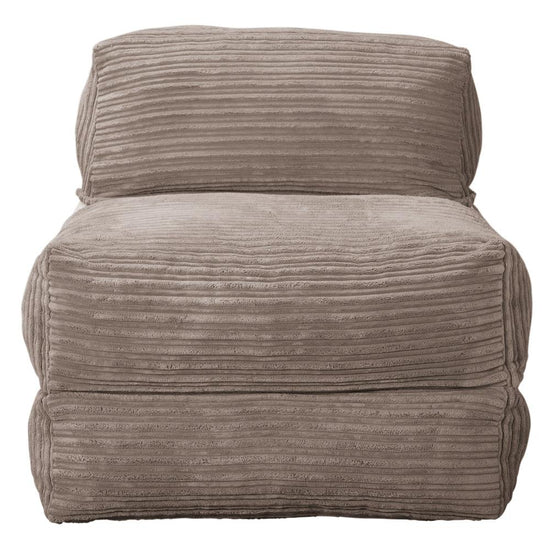 Lounge Pug, Avery, Poltrona Futon, Singolo, Velluto a Coste Visone