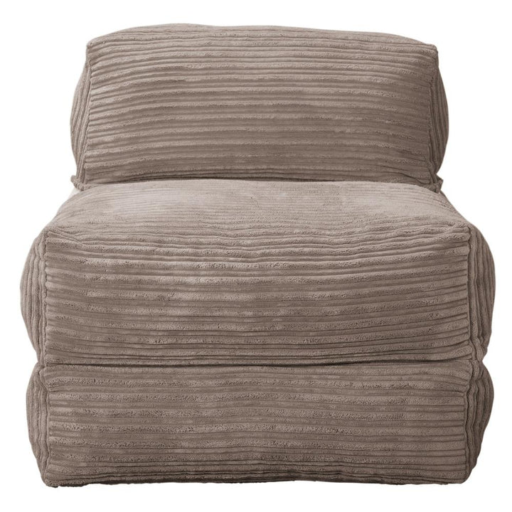 Lounge Pug, Avery, Poltrona Futon, Singolo, Velluto a Coste Visone