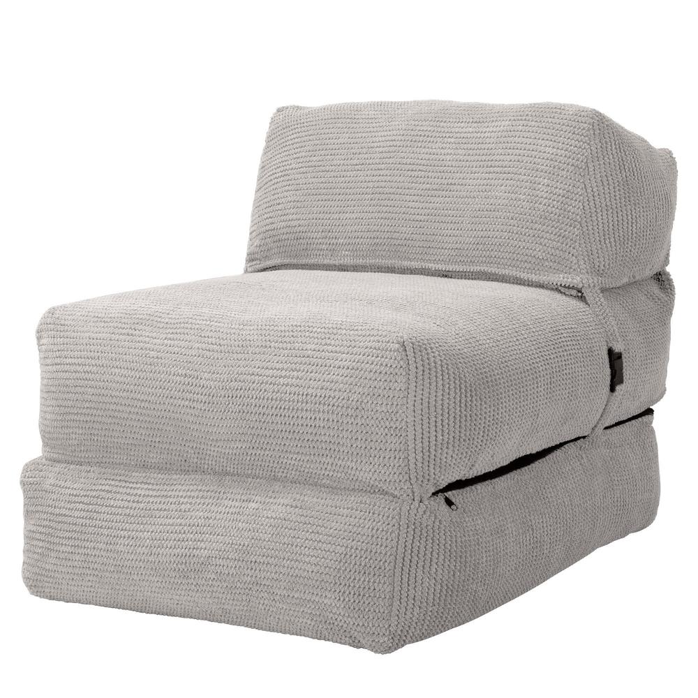 Lounge Pug, Avery, Poltrona Futon, Singolo, Pompon Panna