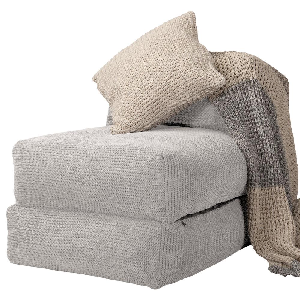 Lounge Pug, Avery, Poltrona Futon, Singolo, Pompon Panna