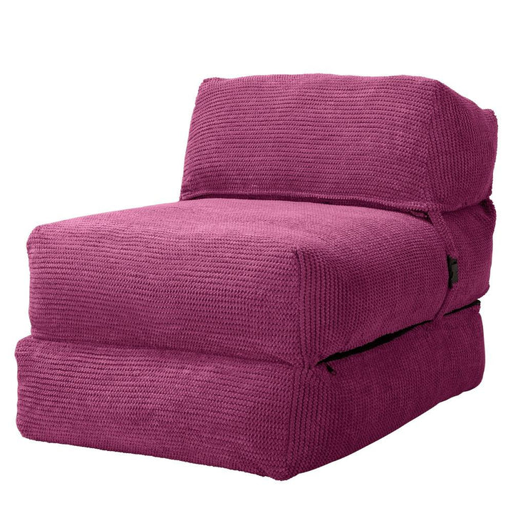 Lounge Pug, Avery, Poltrona Futon, Singolo, Pompon Rosa