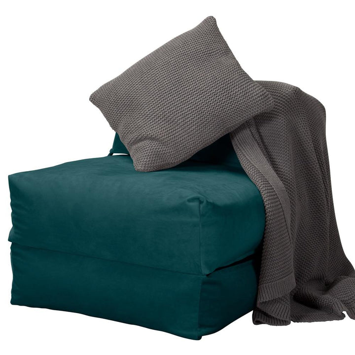 Lounge Pug, Avery, Poltrona Futon, Singolo, Velluto Alzavola