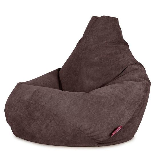 LOUNGE PUG - Poltrona Sacco Pouf 'Gioco' - Tessuto a Griglia - Cioccolato