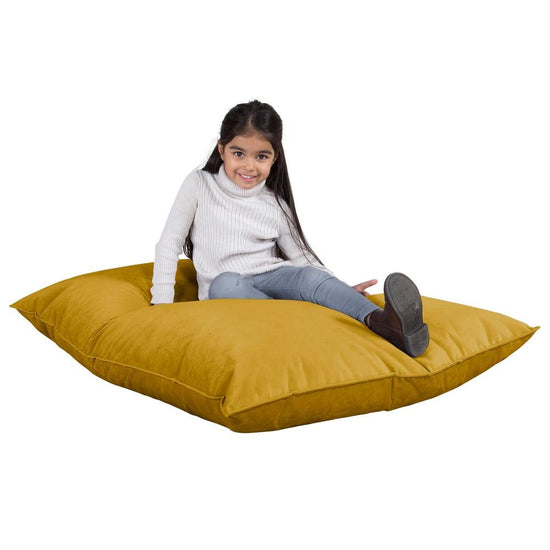 LOUNGE PUG, Cuscino Pouf Sacco Junior, Velluto - Oro