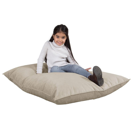 LOUNGE PUG, Cuscino Pouf Sacco Junior, Velluto - Visone