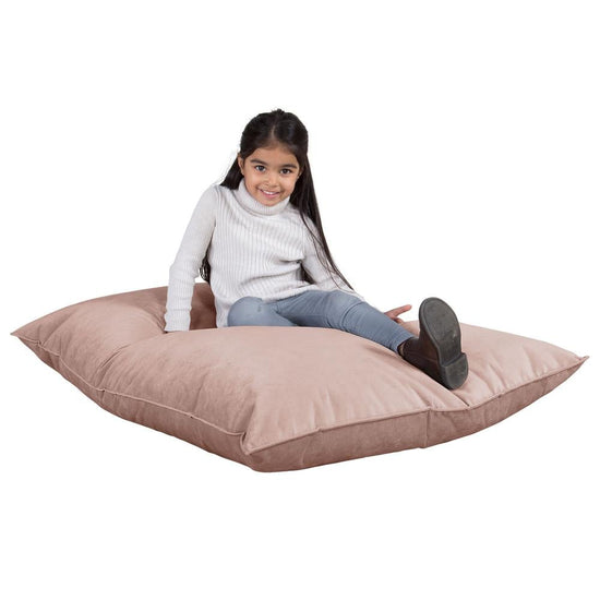 LOUNGE PUG, Cuscino Pouf Sacco Junior, Velluto - Rosa