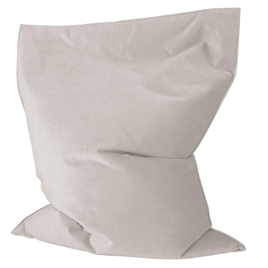 LOUNGE PUG, Cuscino Pouf Sacco Junior, Velluto - Argento