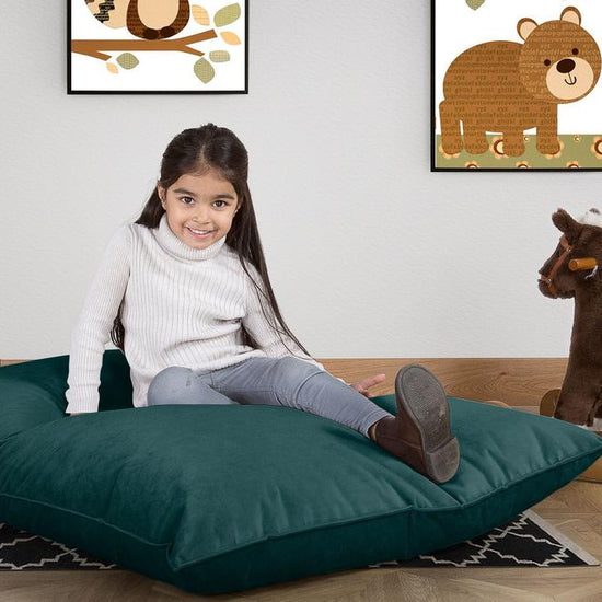 LOUNGE PUG, Cuscino Pouf Sacco Junior, Velluto - Alzavola