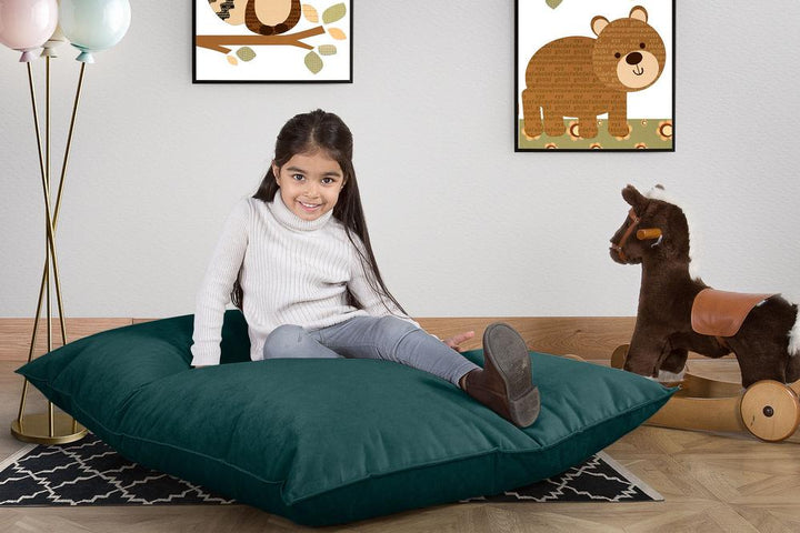 LOUNGE PUG, Cuscino Pouf Sacco Junior, Velluto - Alzavola