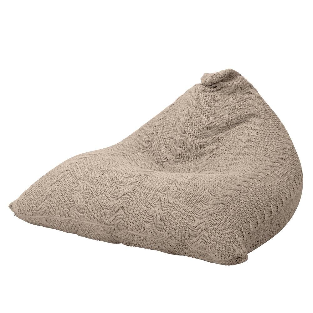 LOUNGE PUG - Pouf Poltrona Sacco Relax - CABLE Panna
