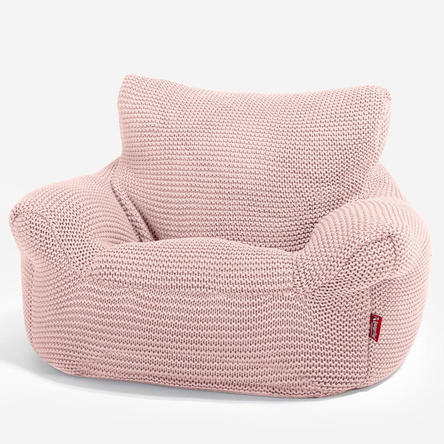 LOUNGE PUG - Poltrona Sacco Per Bambini - Poufs - Ellos Lavorato a Maglia Rosa baby