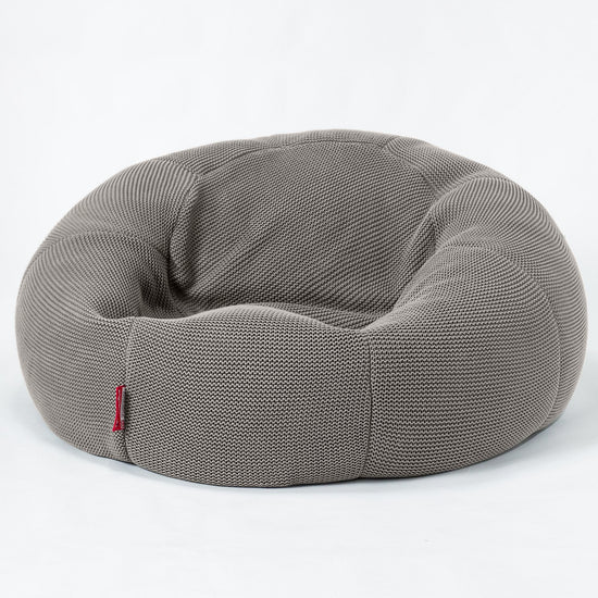 LOUNGE PUG - Pouf Divano - Sacco - Ellos Lavorato a Maglia Grigio