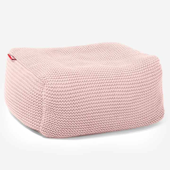 LOUNGE PUG - Pouf Poggiapiedi - Ellos Lavorato a Maglia Rosa baby