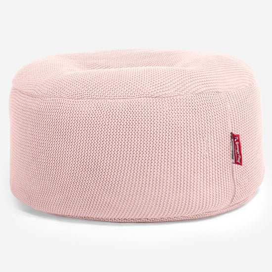 LOUNGE PUG - Pouf Rotondo - Ellos Lavorato a Maglia Rosa baby