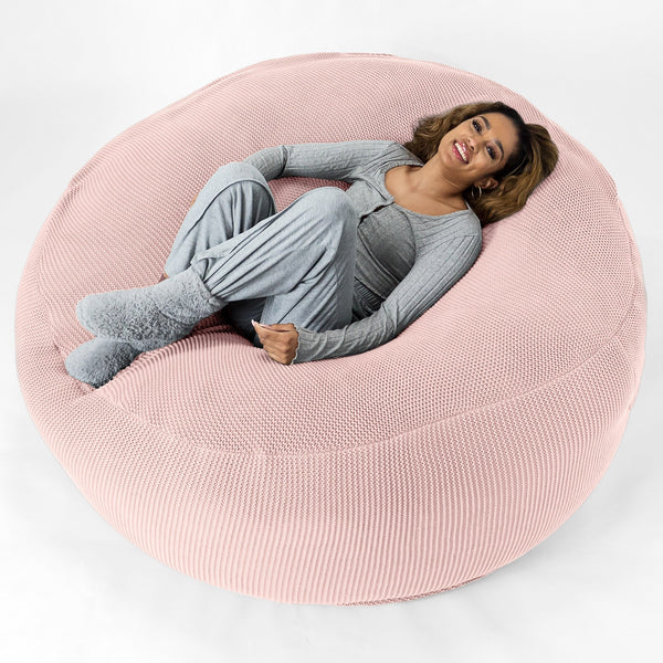 LOUNGE PUG - Pouf Sacco Gigante XXXL 'Mega Mammut' - Ellos Lavorato a Maglia Rosa baby