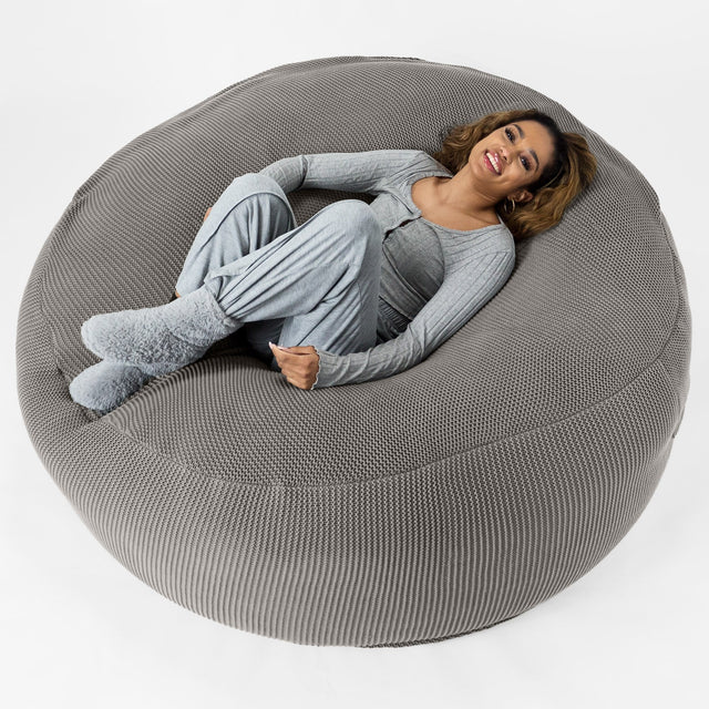 LOUNGE PUG - Pouf Sacco Gigante XXXL 'Mega Mammut' - Ellos Lavorato a Maglia Grigio