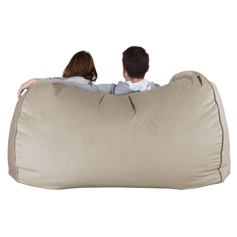 LOUNGE PUG, Pouf Divano Gigante, Velluto - Visone