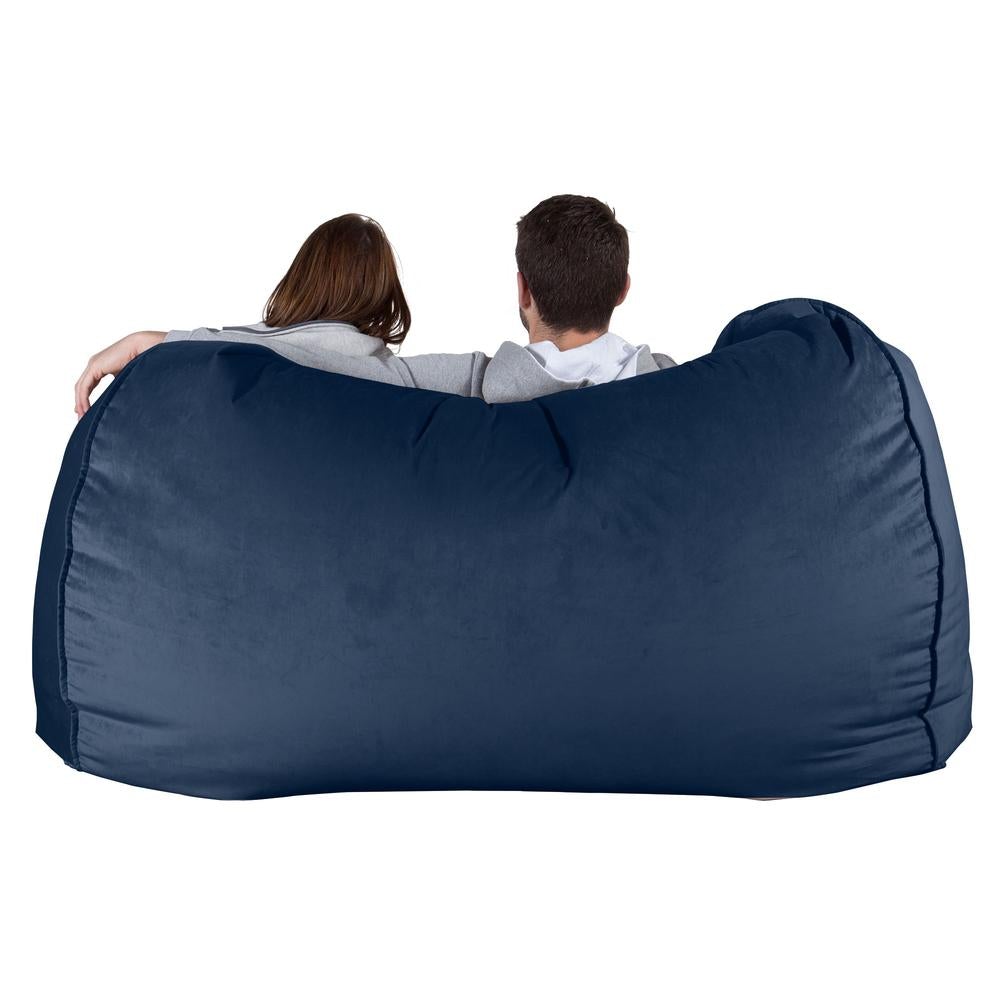 LOUNGE PUG, Pouf Divano Gigante, Velluto - Navy