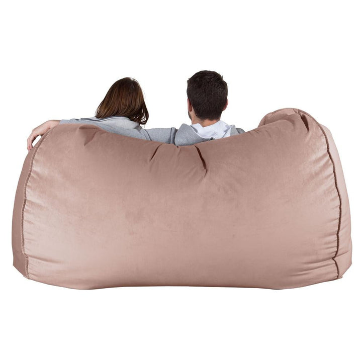 LOUNGE PUG, Pouf Divano Gigante, Velluto - Rosa