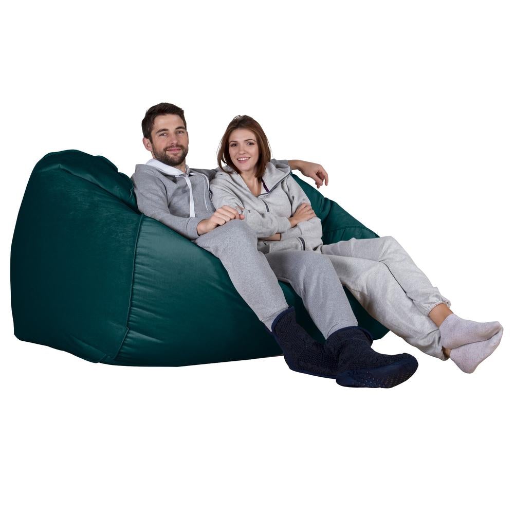 LOUNGE PUG, Pouf Divano Gigante, Velluto - Alzavola