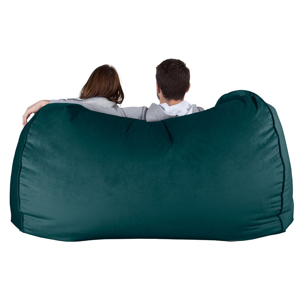 LOUNGE PUG, Pouf Divano Gigante, Velluto - Alzavola