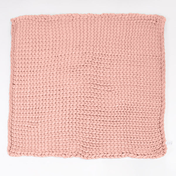 Lounge Pug - Coperta Ponderata per Adulti - Calmante per l'ansia - Lavorazione a maglia grossa Rosa Antico - 5 KG 135 x 150 cm